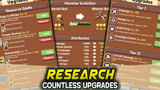 Idle Monster TD Evol (One Hit Kill) screenshot 13