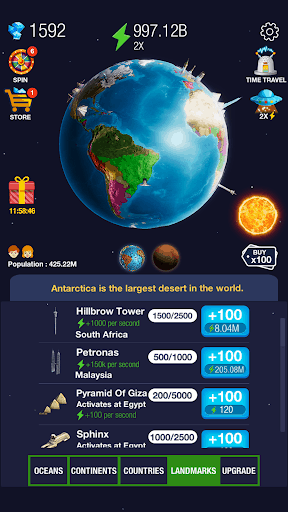Idle World ! (Unlimited Money) screenshot 1