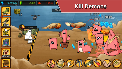 Missile Dude RPG: Offline tap tap missile (Unlimited Money) screenshot 0