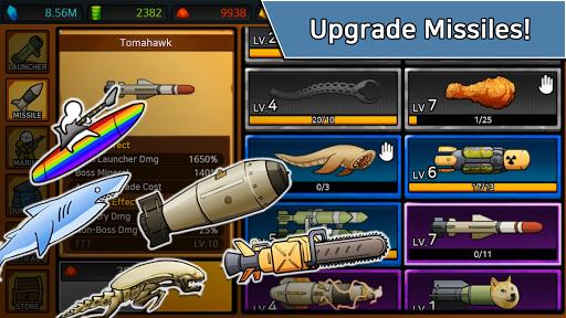 Missile Dude RPG: Offline tap tap missile (Unlimited Money) screenshot 2