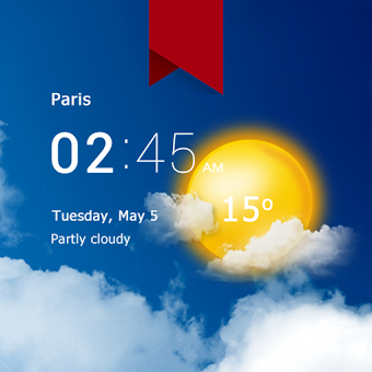 Transparent clock weather Pr (Premium Unlocked) icon