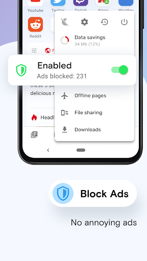 Opera Mini - fast web browser (VIP/Premium Unlocked) screenshot 0