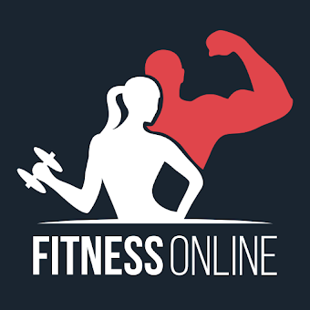 Fitness app: home, gym workout icon