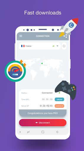 VPN Tap2free – free VPN service (Premium Unlocked) screenshot 0