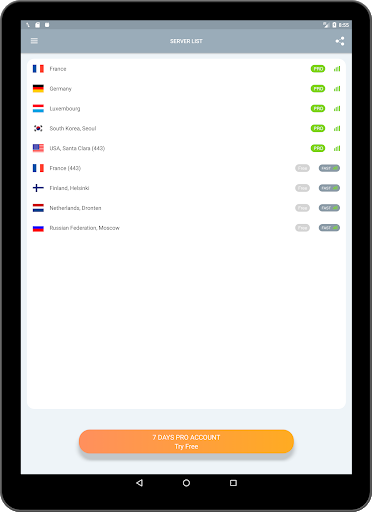VPN Tap2free – free VPN service (Premium Unlocked) screenshot 5